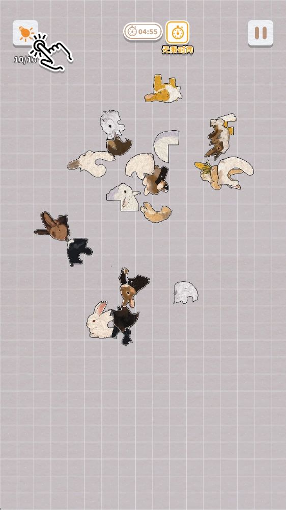 挤在一起的兔兔