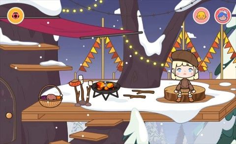 米加小镇雪山树屋