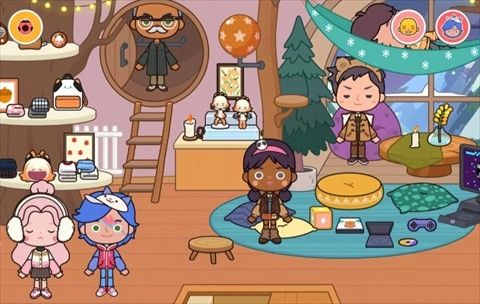 米加小镇雪山树屋