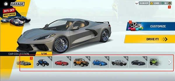 极限赛车驾驶内置功能菜单MOD