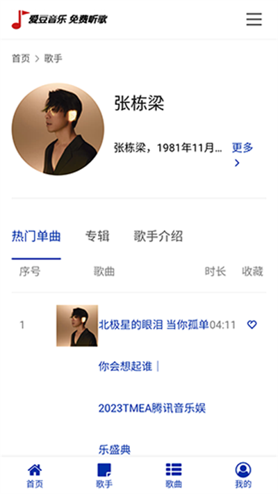 爱豆音乐展示图